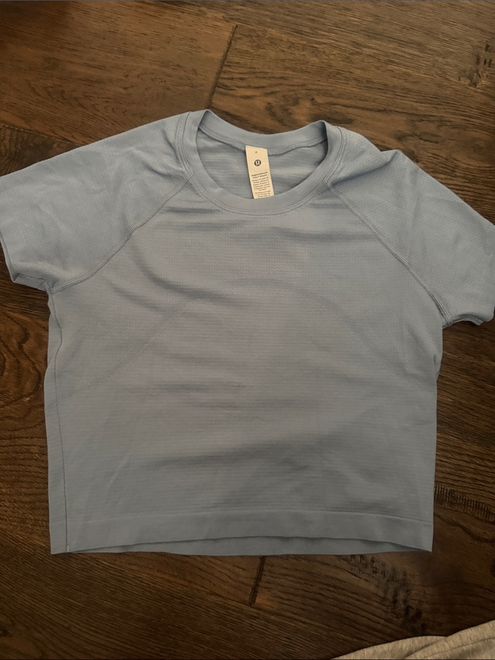 lululemon athletica Light Blue Short Sleeve Athletic Tee